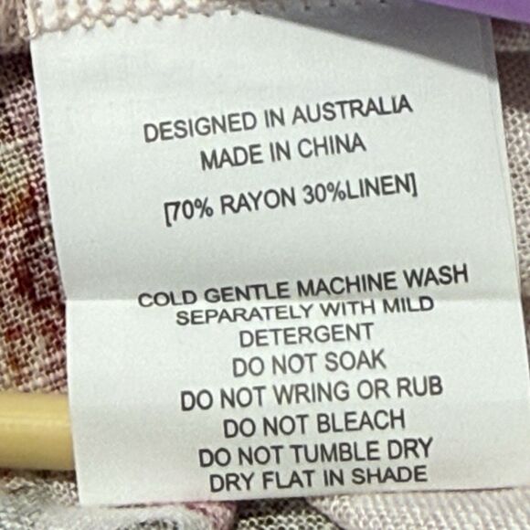 Paper Heart Anthropologie Womens Floral Linen Blend Sleeveless Maxi Dress XL - Picture 6 of 11